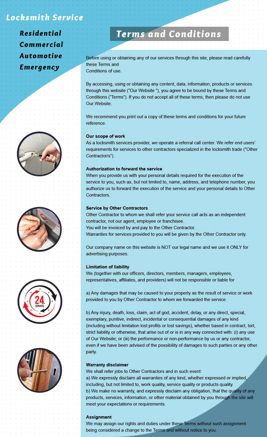 Boston Emergency Locksmith Boston, MA 617-206-2208 - Terms-and-condition
